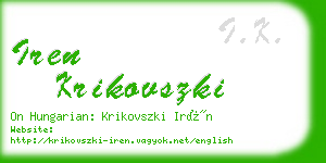 iren krikovszki business card